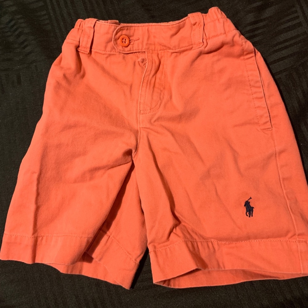 Boy Polo Shorts 5T Salmon